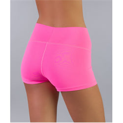 Covalent Activewear Ladies Shorty Short Hot Pink 2T