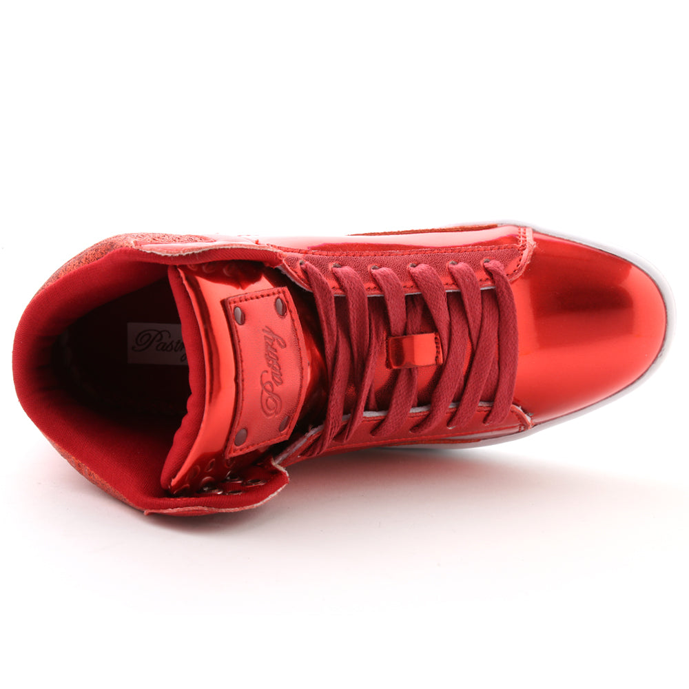 Pastry Pop Tart Glitter Adult Women's Sneaker in Red
