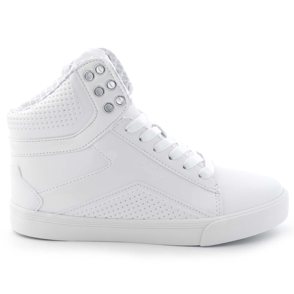 Pastry Pop Tart Grid Adult Women's Sneaker in White lateral view