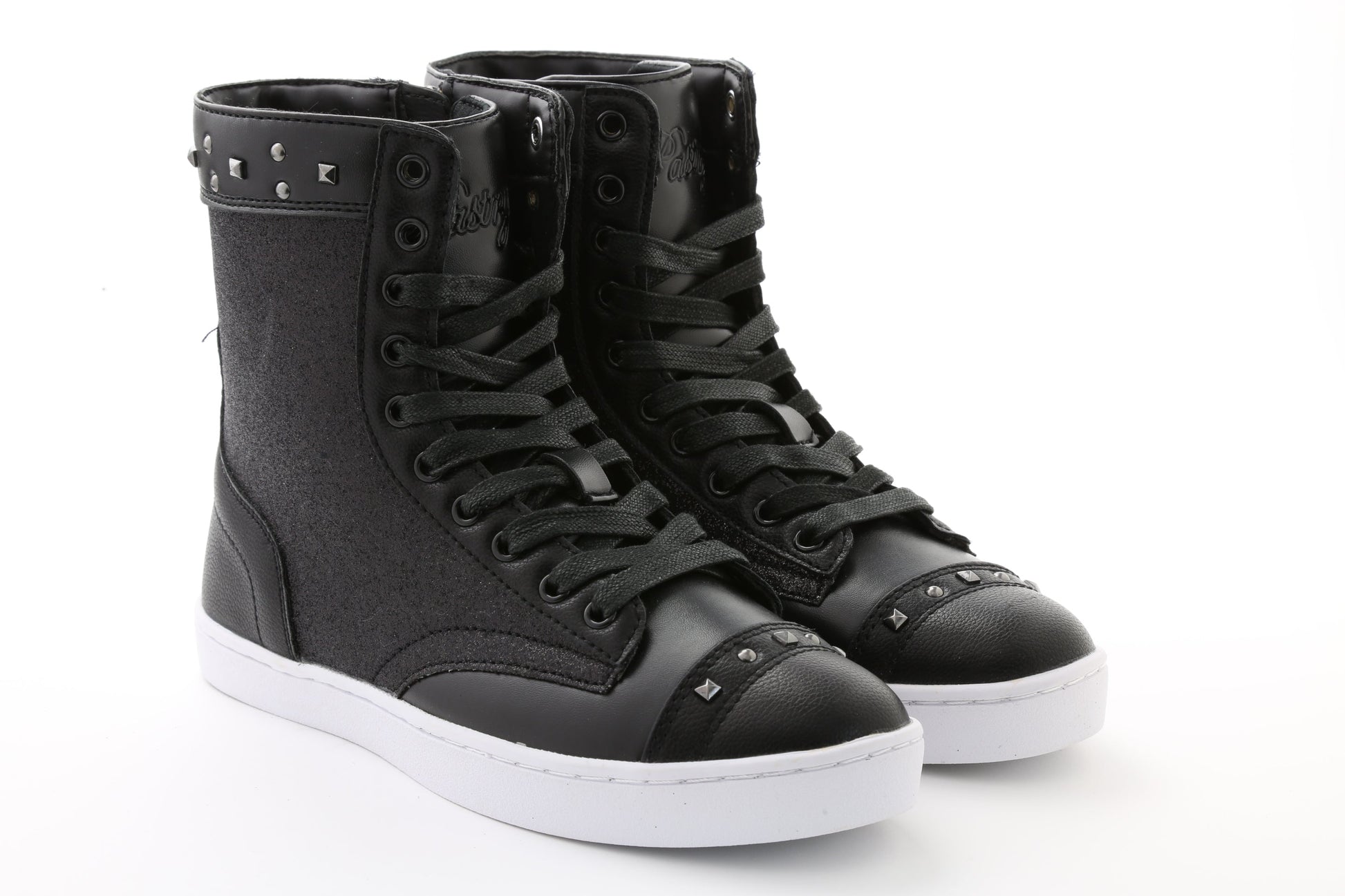 Pair of Pastry Military Glitz Adult Women's Sneaker Boot in Black/White