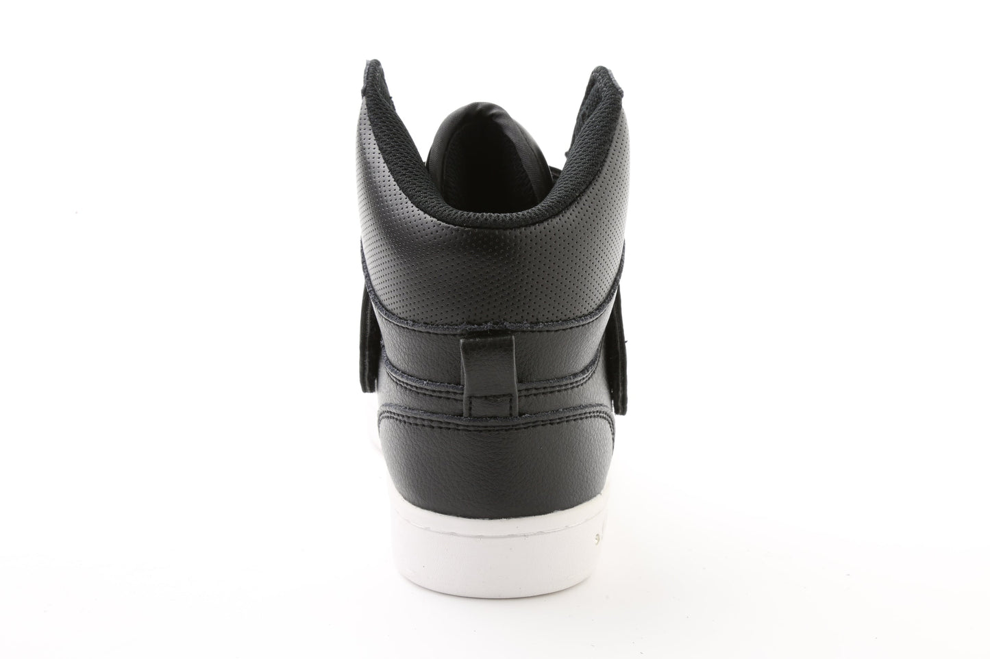 Pastry Glam Pie Custom Youth Sneaker in Black/White back view
