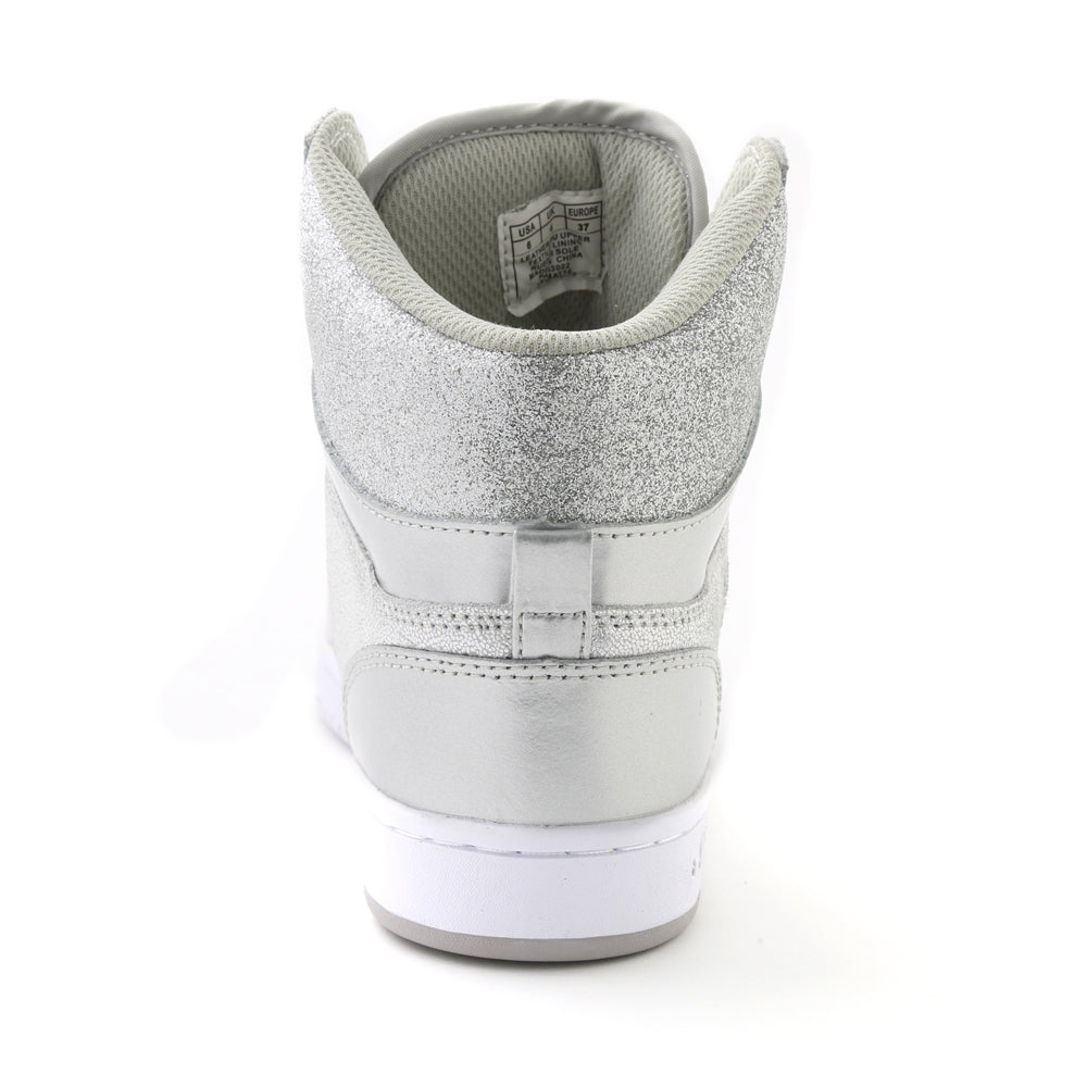 Pastry Glam Pie Glitter Adult Women's Sneaker in Silver back view