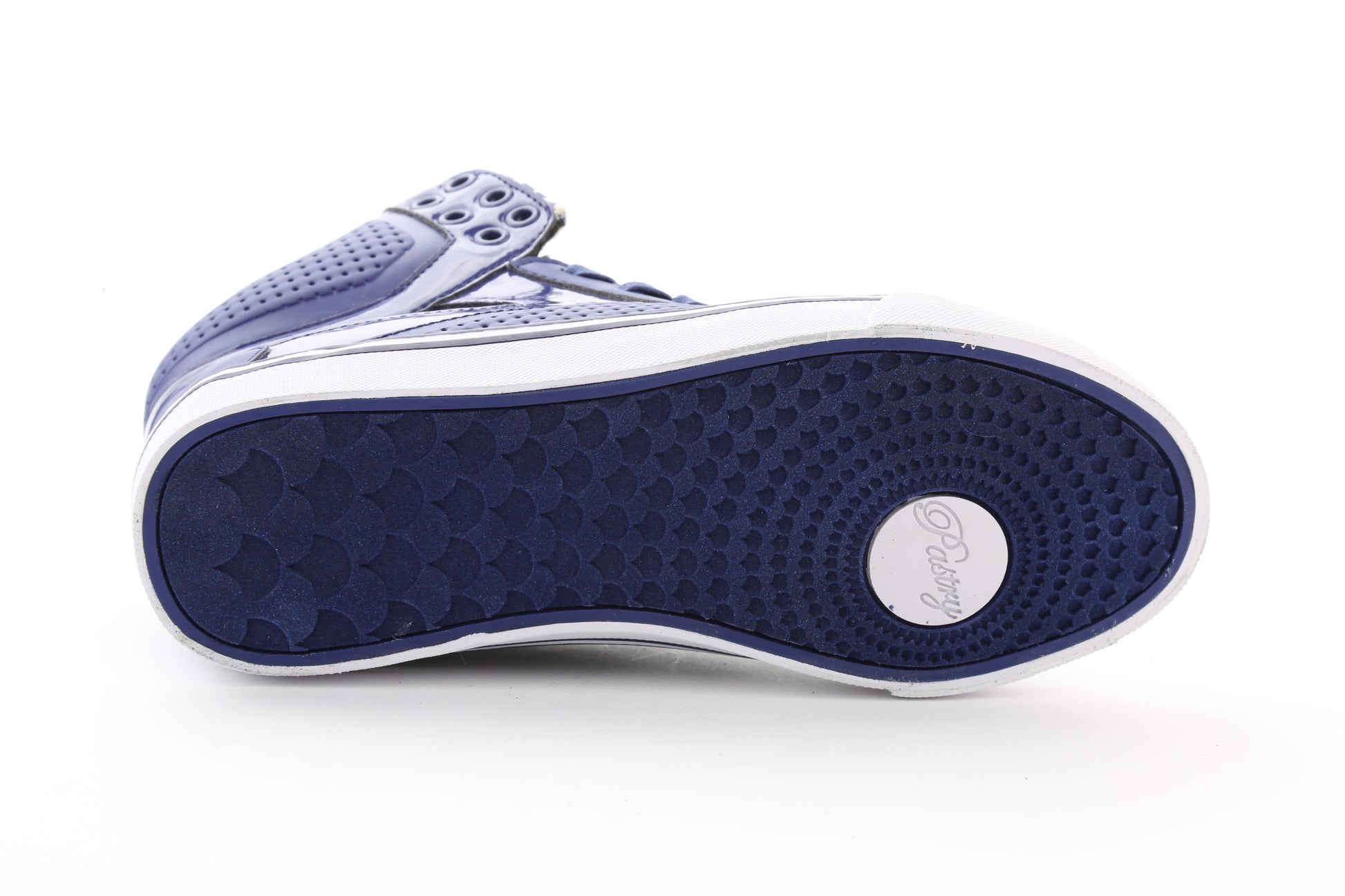 Pastry Pop Tart Grid Youth Sneaker in Navy outsole view