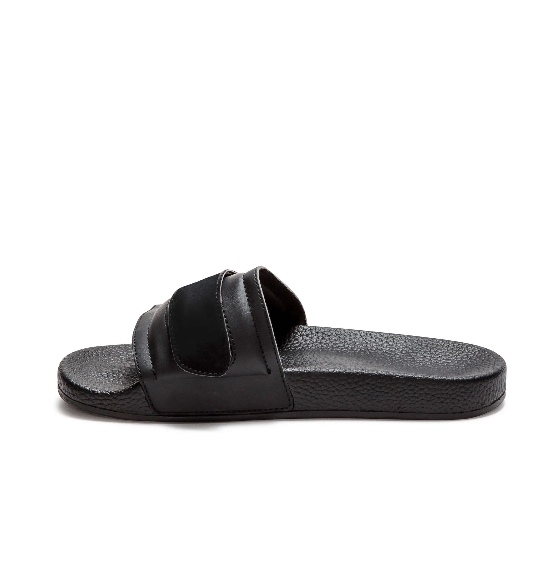 Pastry Adult Women's Recovery Slide in Black with Blank Straps median view