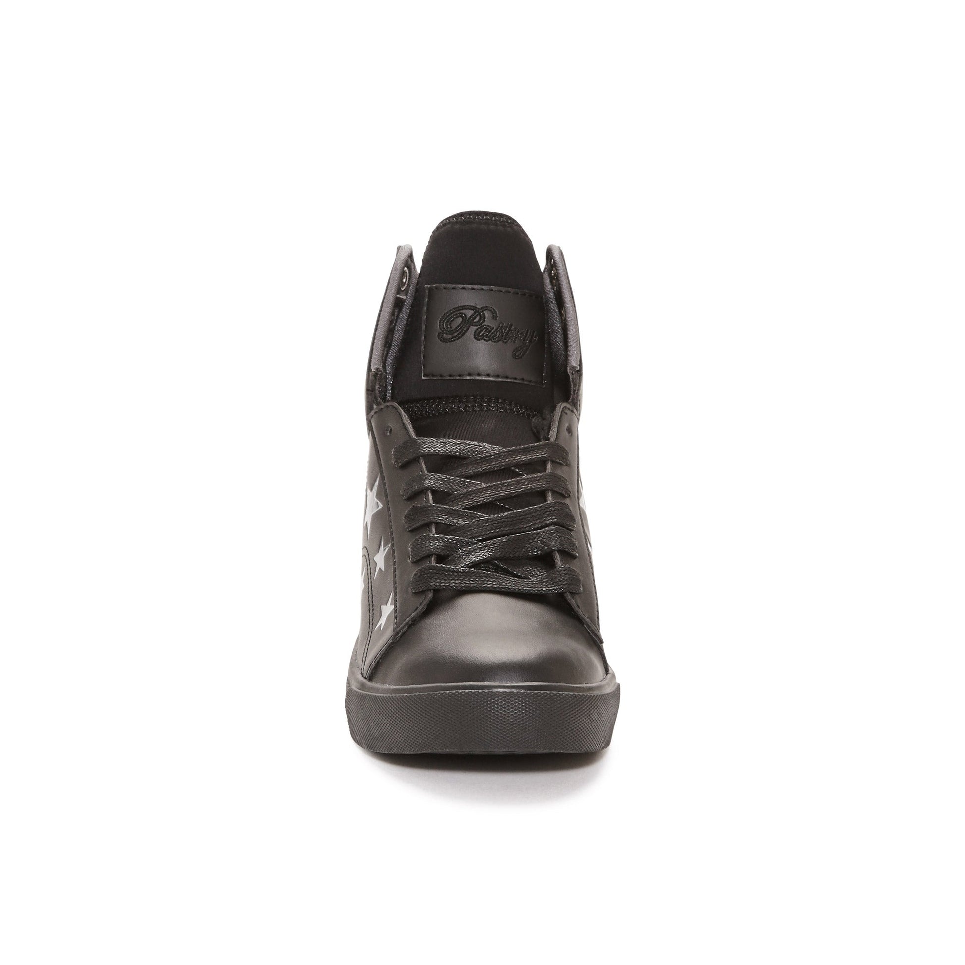 Pastry Pop Tart Star Youth Sneaker in Black/Black front view