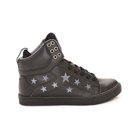 Pastry Pop Tart Star Youth Sneaker in Black/Black lateral view
