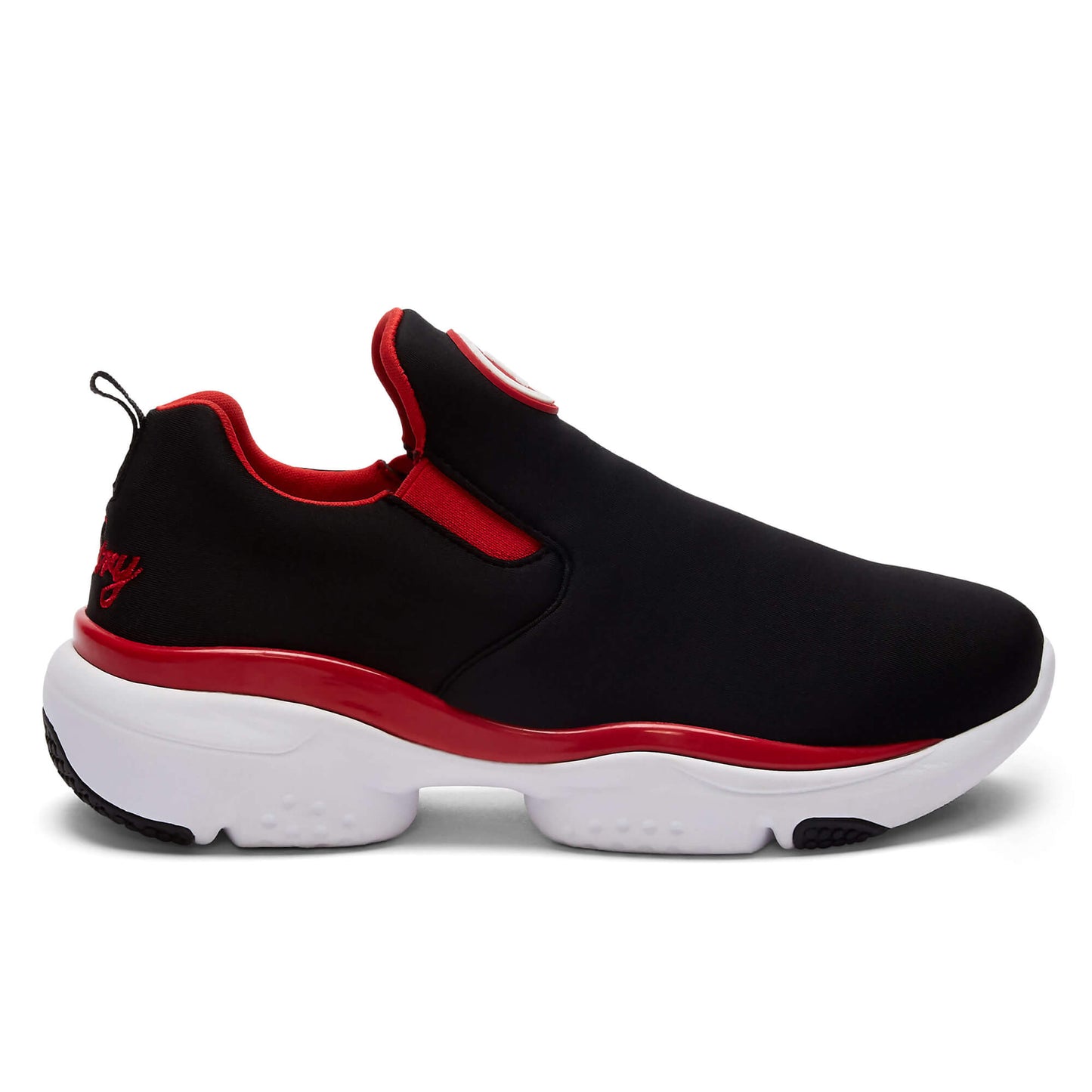 Pastry Phoenix Adult Womens Sneaker in Black/Red lateral view