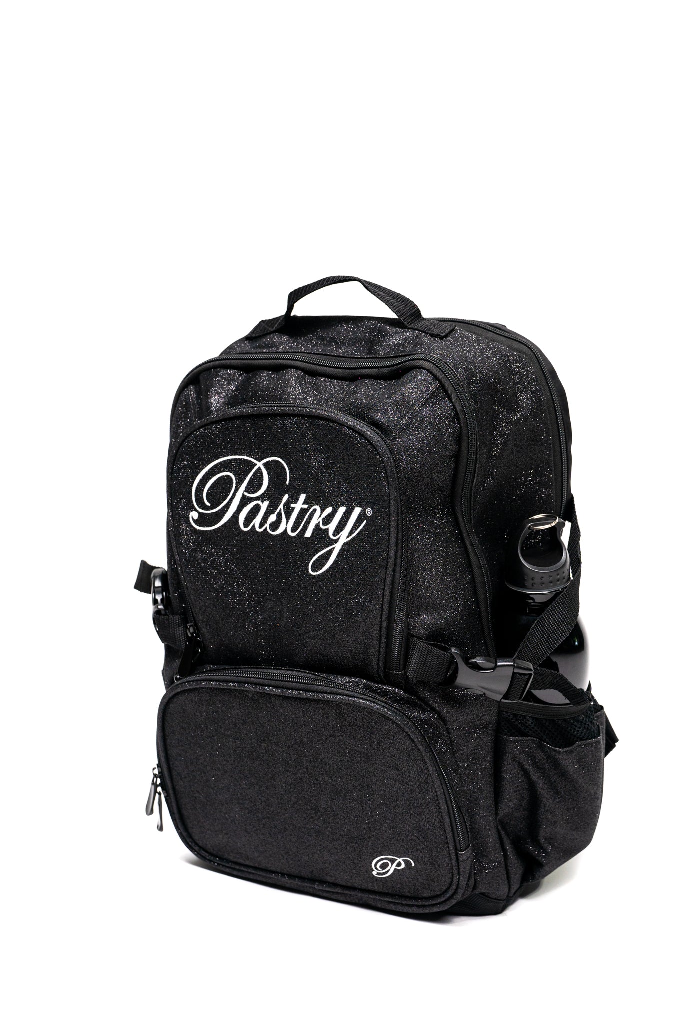 Pastry Backpack Glitter Black with tumbler