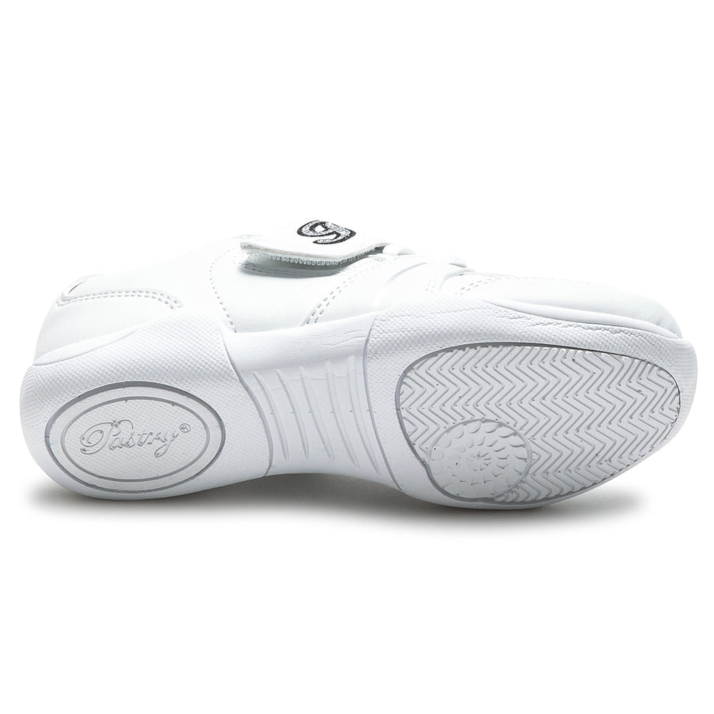 Pastry Custom Spirit Youth Cheer Sneaker in White outsole view