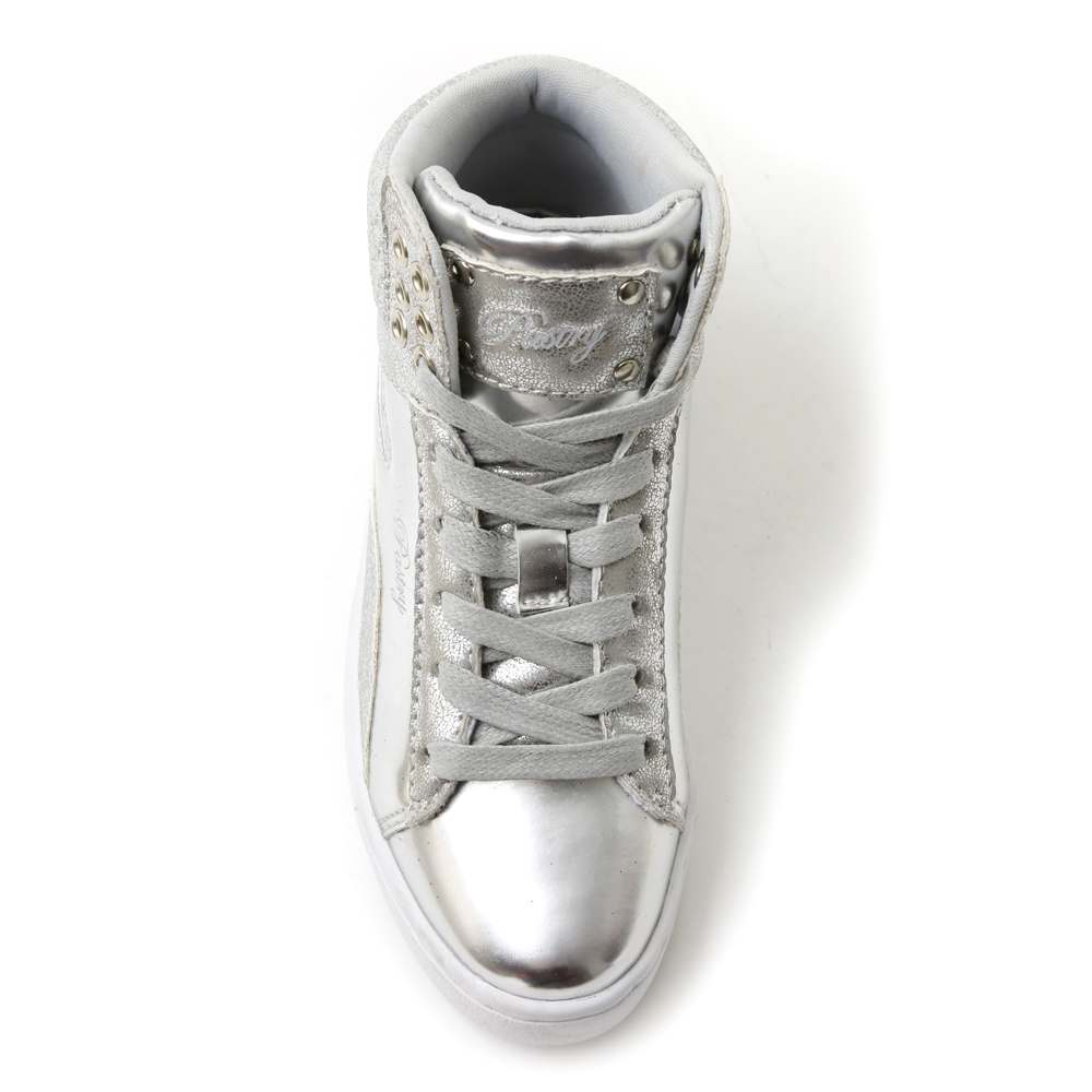 Pastry Pop Tart Glitter Youth Sneaker in Silver top view