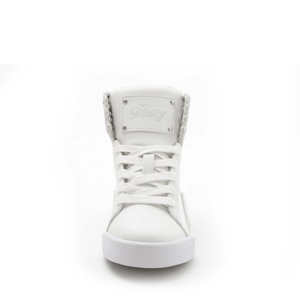 Pastry Pop Tart Grid Youth Sneaker in White front view