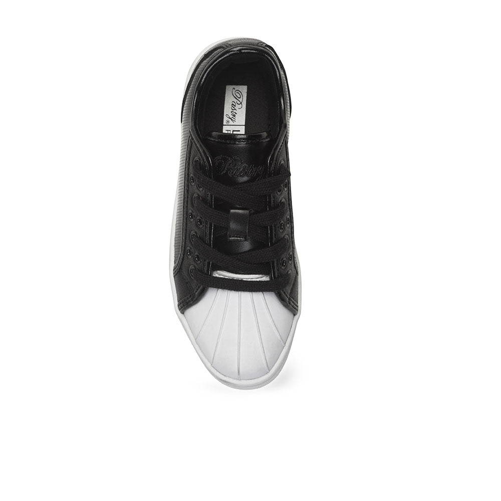 Pastry Paris Praline Youth Sneaker in Black/White top view