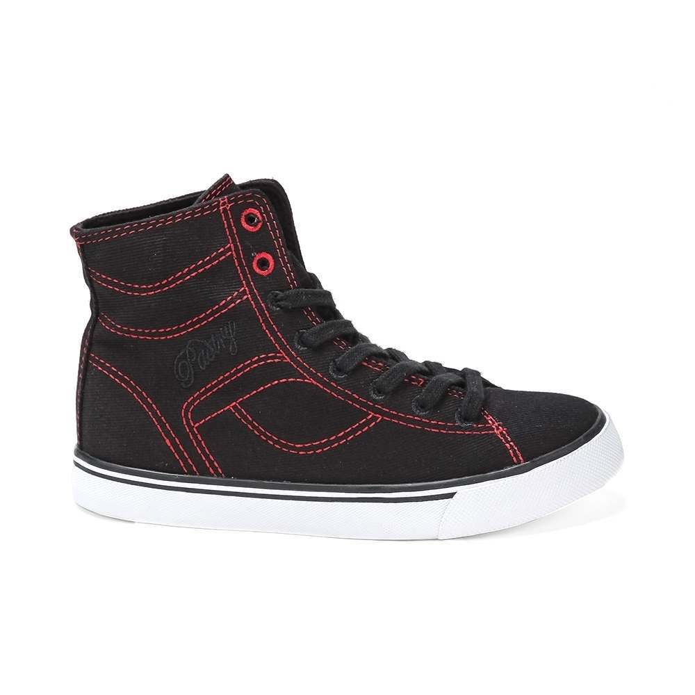 Pastry Cassatta Youth Sneaker in Black/Red lateral view
