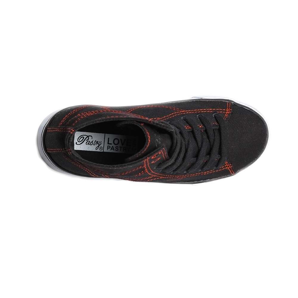 Pastry Cassatta Youth Sneaker in Black/Red top view