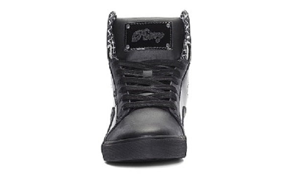 Pastry Pop Tart Grid Youth Sneaker in Black/Black front view